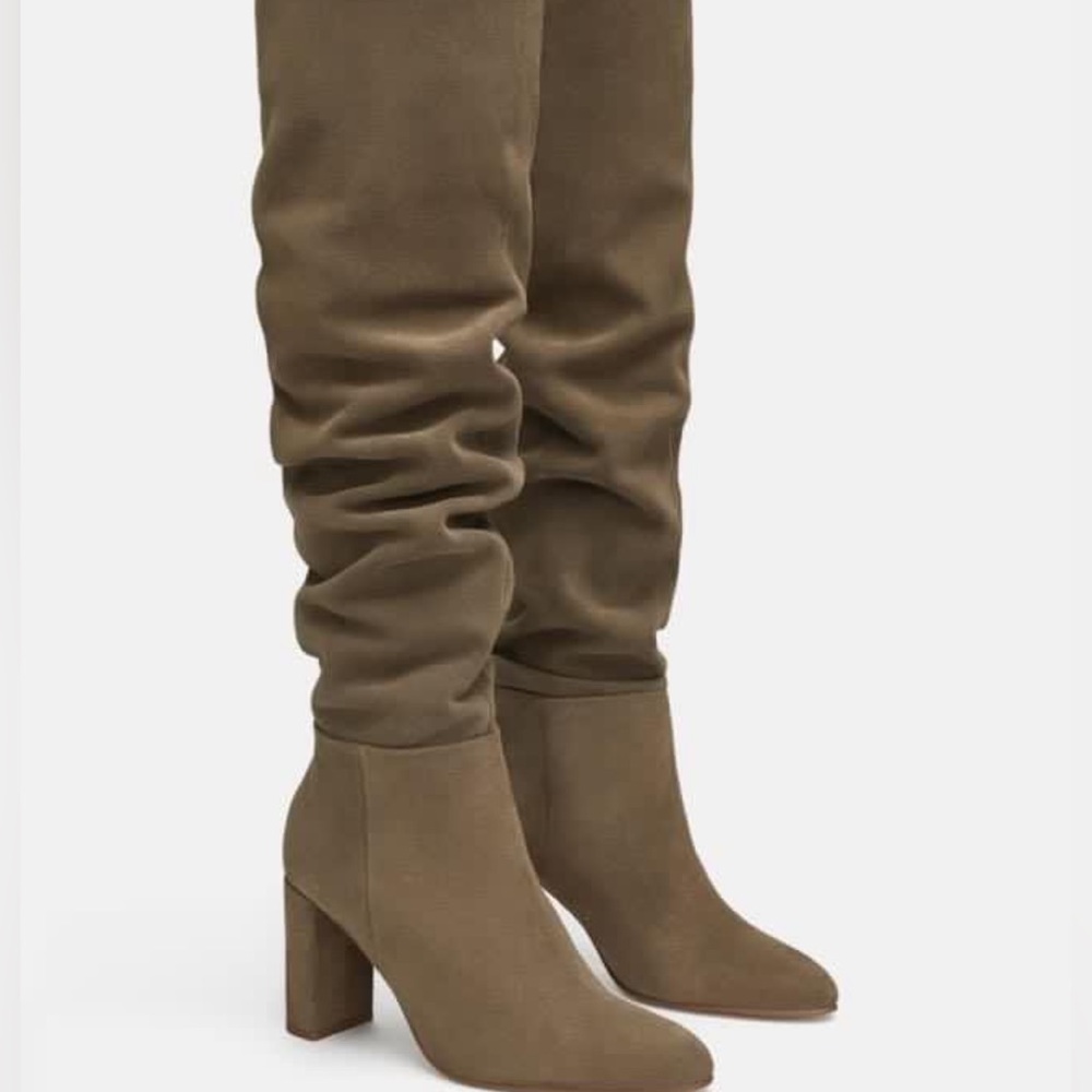 Zara tall suede boots size 6